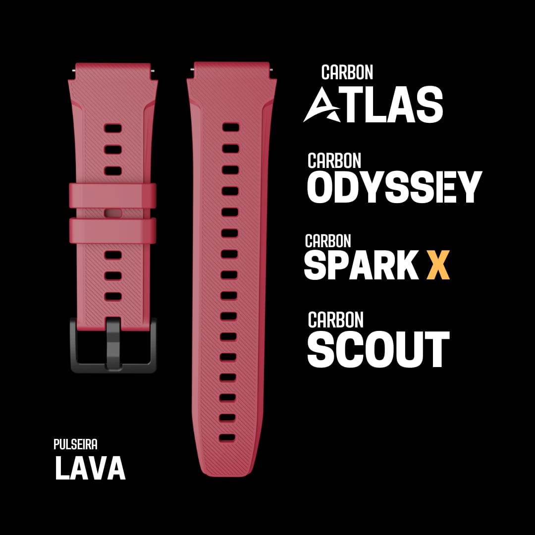 Pulseira Carbon Lava - Carbon Relógios Inteligentes