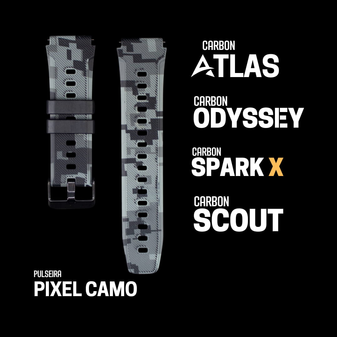 Pulseira Carbon Pixel Camo - Carbon Relógios Inteligentes