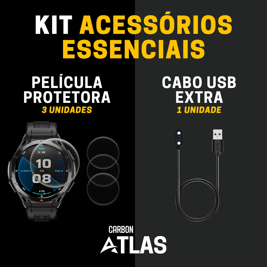 Kit Acessórios Essenciais Carbon Atlas