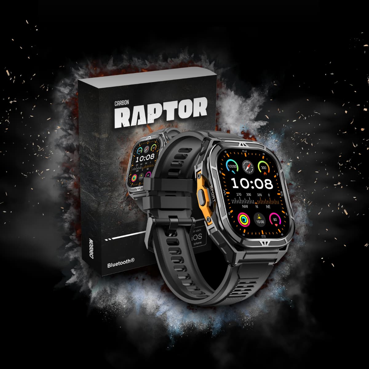 Smartwatch Carbon Raptor - Troca