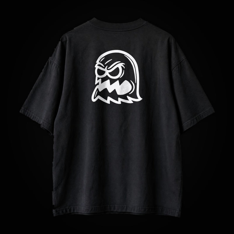 Ghost preta: camiseta em fundo preto