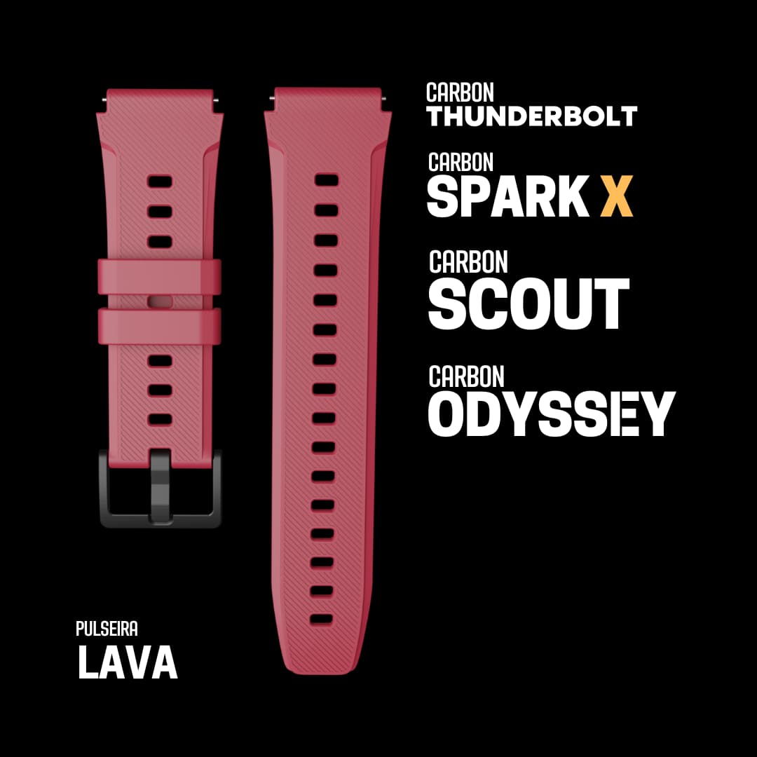 Pulseira Carbon Lava