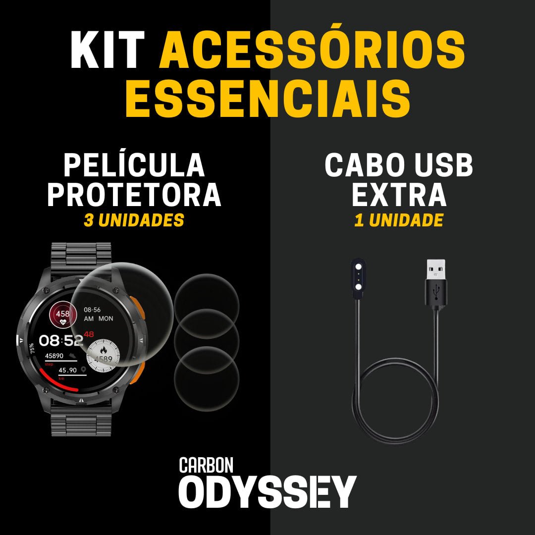 Kit Acessórios Essenciais Carbon Odyssey - Carbon Relógios Inteligentes
