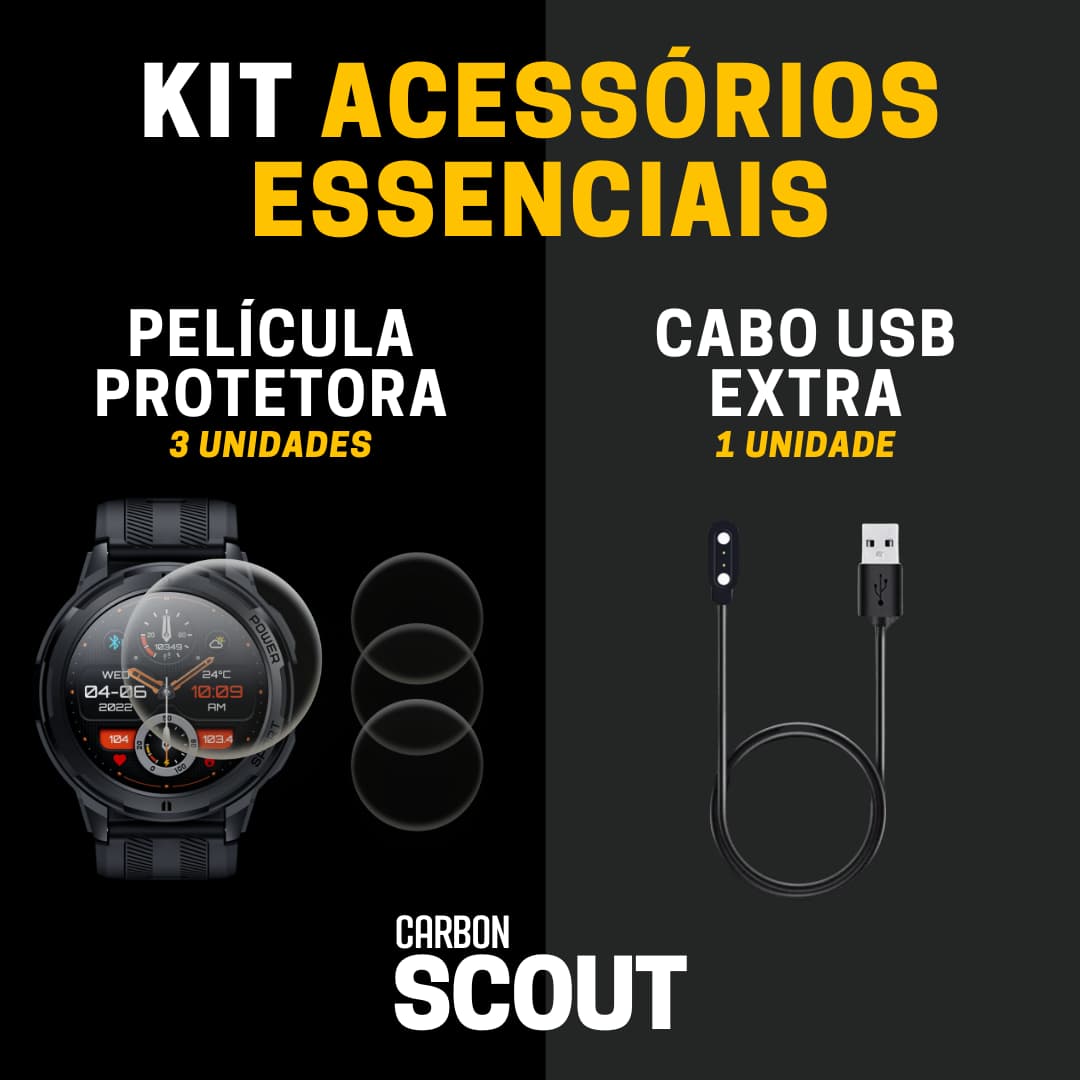 Kit Acessórios Essenciais Carbon Scout