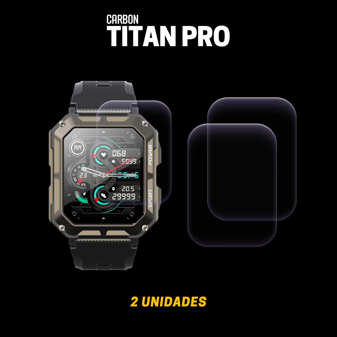 Película Protetora Carbon Titan Pro - Carbon Relógios Inteligentes