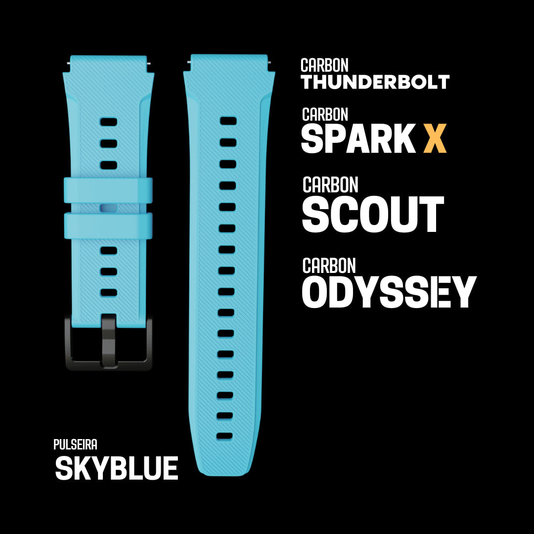 Pulseira Carbon Skyblue